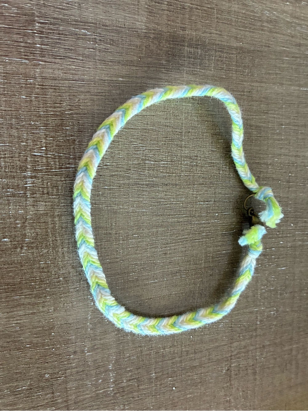 Handmade Braided Bracelet - Pastel Yellow & Light Blue